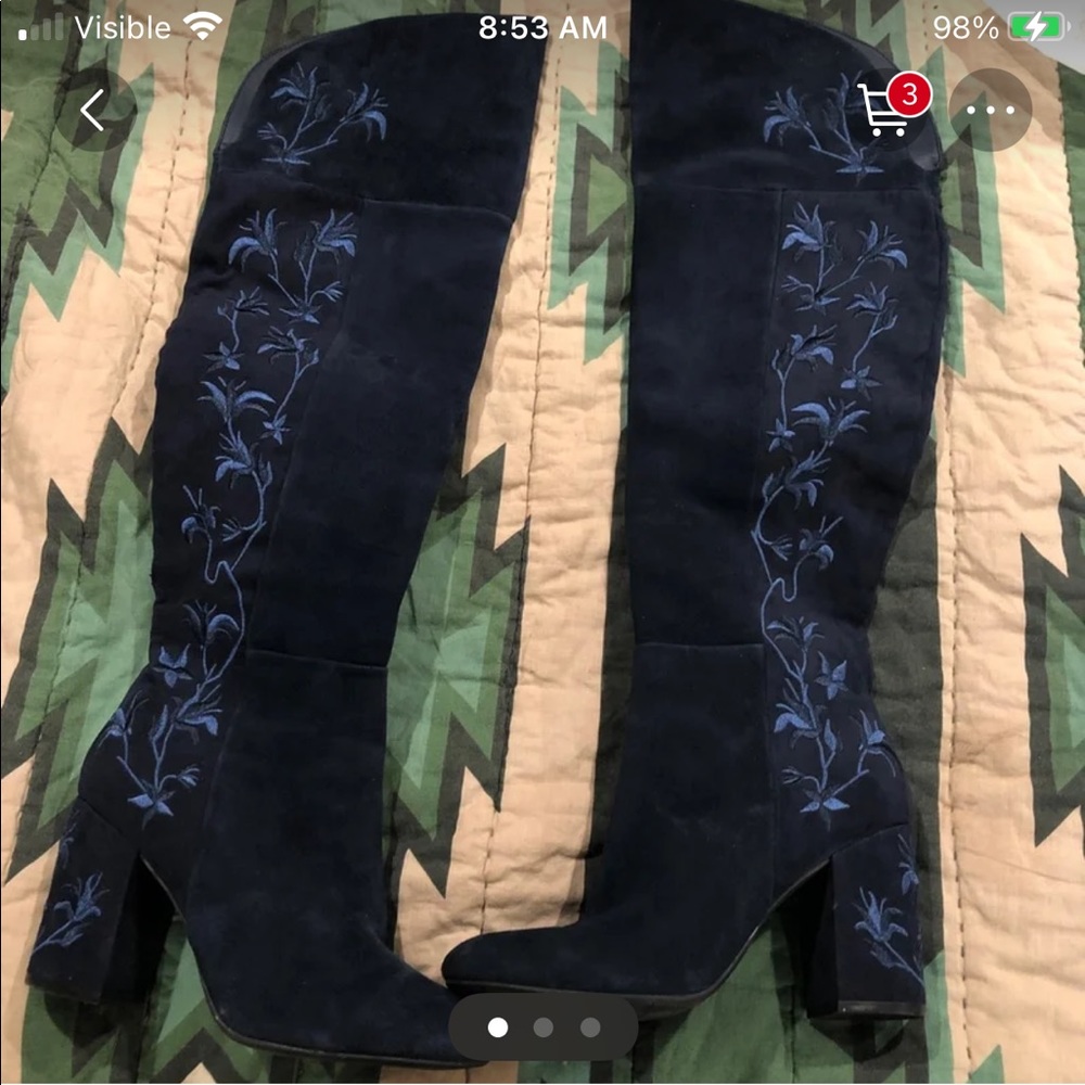 Kenneth Cole Claire embroidered boots